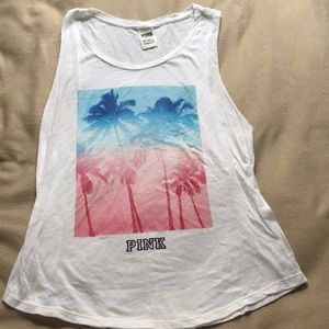 PINK red, white, & blue Tank Top